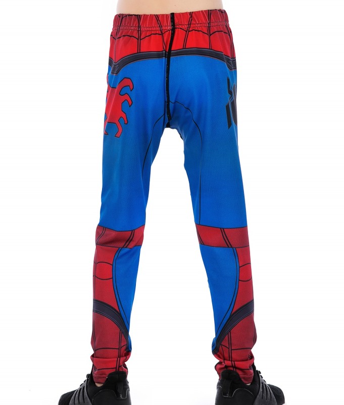 Boys Superhero Long Pants Lightweight Compression Leggings Base Layer Kids Sport Running Trouser