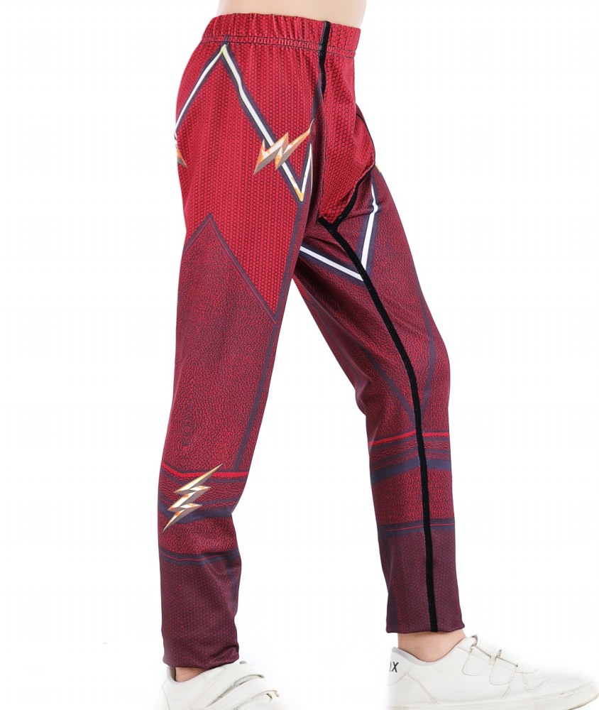 Boys Superhero Long Pants Lightweight Compression Leggings Base Layer Kids Sport Running Trouser