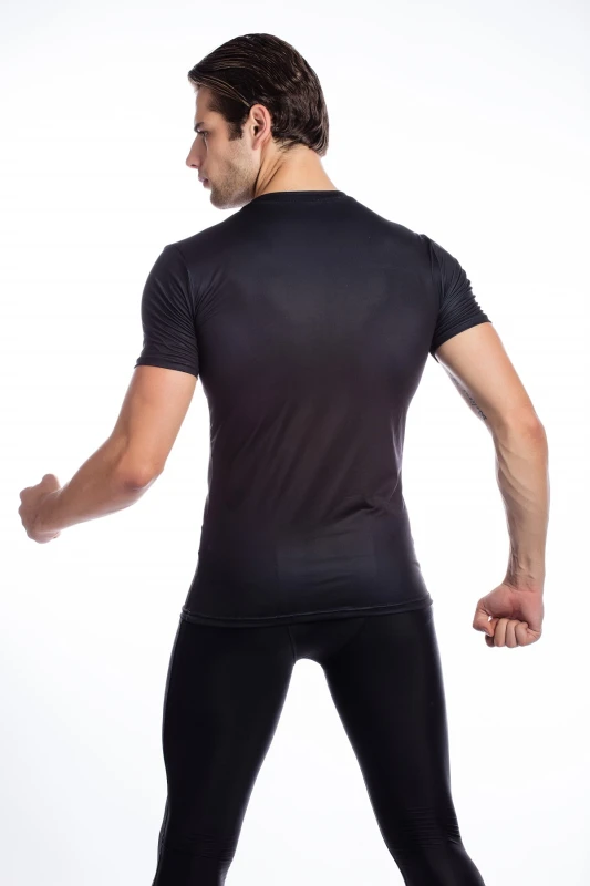 Men's Film Super-Hero Series Compression Sports Shirt Skin Running Short Sleeve Tee