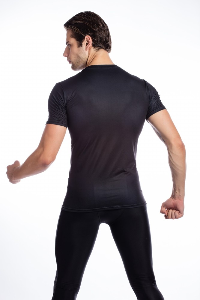 Men's Film Super-Hero Series Compression Sports Shirt Skin Running Short Sleeve Tee