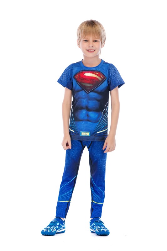 Boys Superhero Long Pants Lightweight Compression Leggings Base Layer Kids Sport Running Trouser