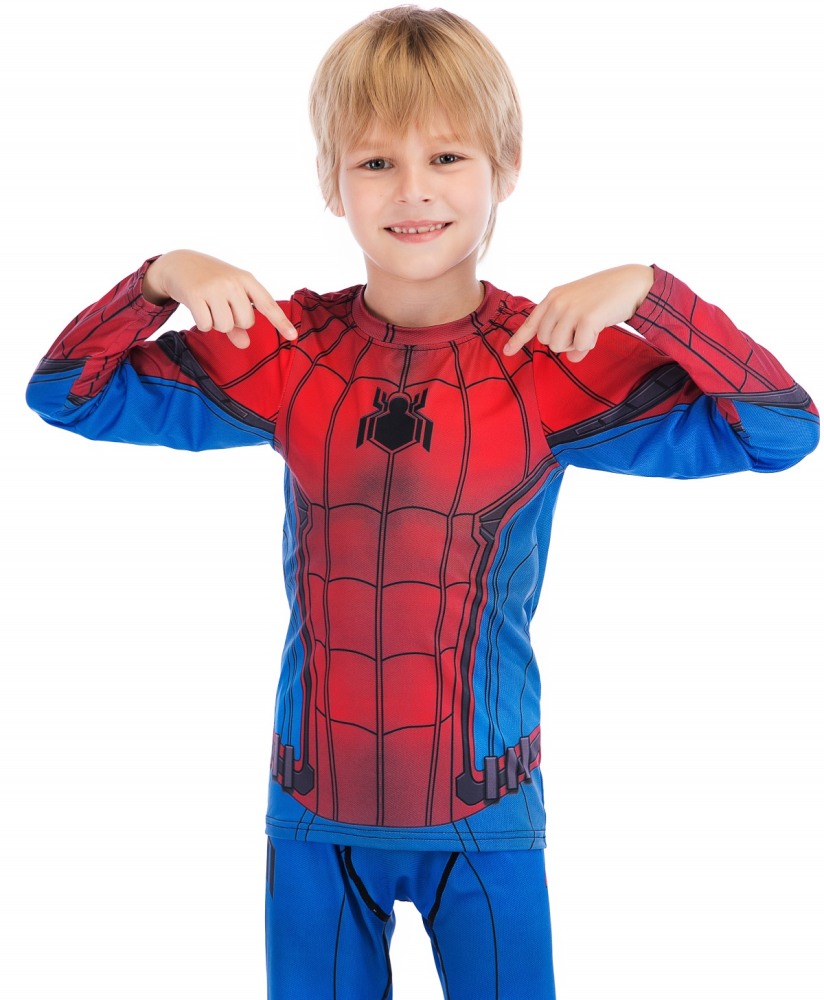 Boys Superhero Long Sleeve Boys Party Classic Role Playing Leisure Long Sleeve T-Shirt