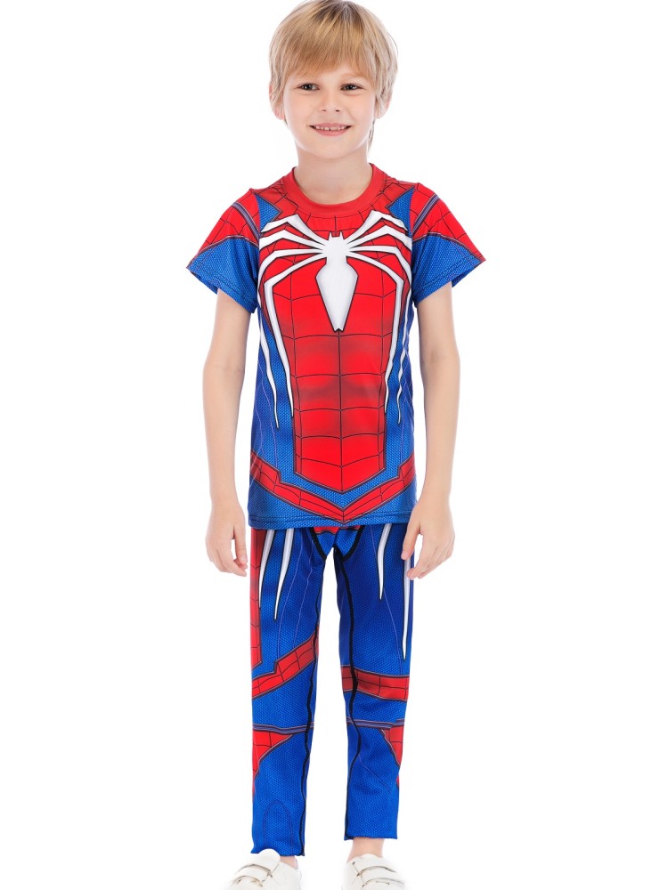 Boys Superhero Classic Serices Tracksuits Kids Role Playing Sports Performance Suit