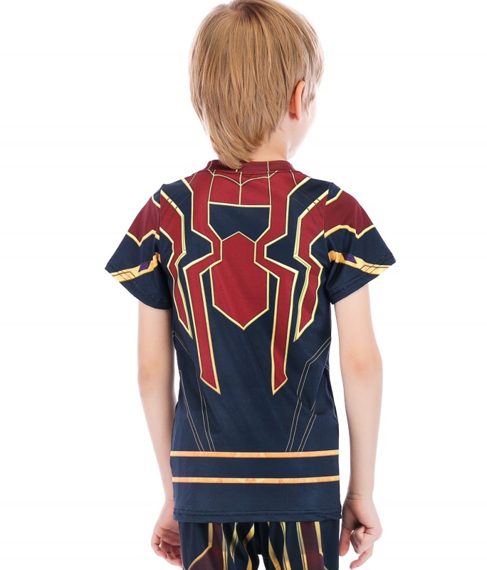 Boys Superhero Series Short Sleeve Boys Party Classic Role Playing Leisure Tops