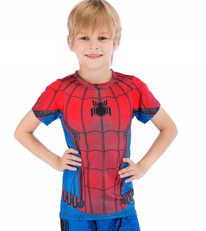 Boys Superhero Series Short Sleeve Boys Party Classic Role Playing Leisure Tops