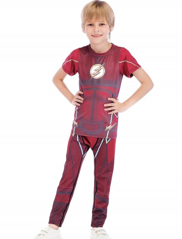 Boys Superhero Classic Serices Tracksuits Kids Role Playing Sports Performance Suit