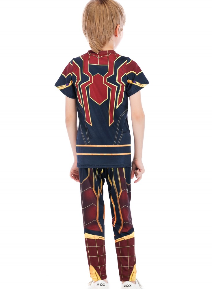 Boys Superhero Classic Serices Tracksuits Kids Role Playing Sports Performance Suit