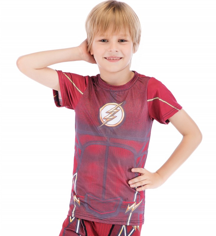 Boys Superhero Series Short Sleeve Boys Party Classic Role Playing Leisure Tops