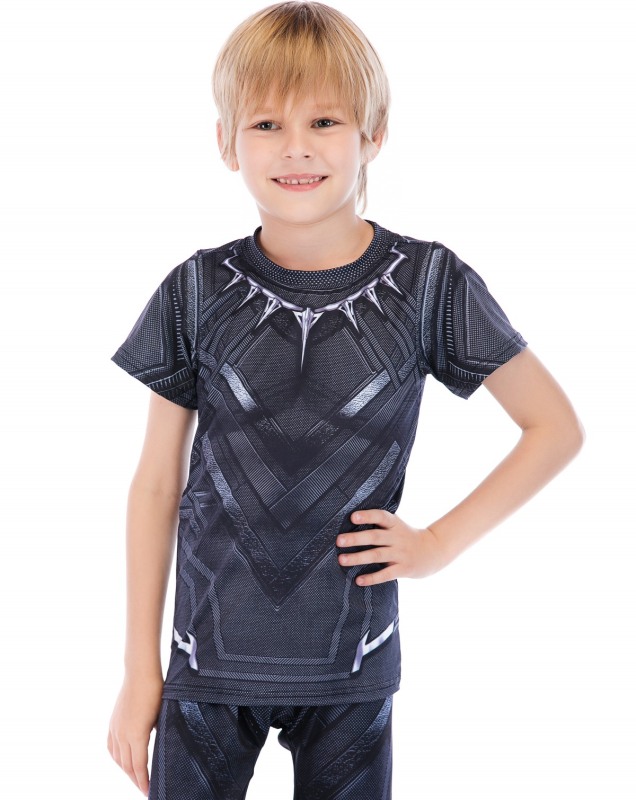 Boys Superhero Series Short Sleeve Boys Party Classic Role Playing Leisure Tops