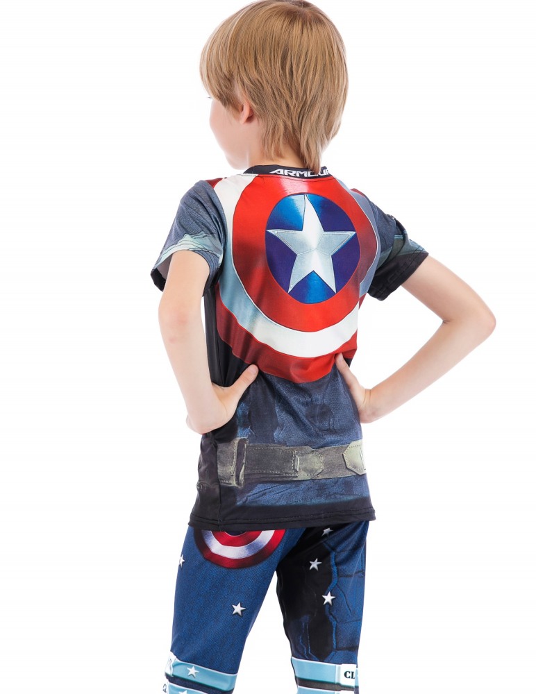 Boys Superhero Classic Serices Tracksuits Kids Role Playing Sports Performance Suit