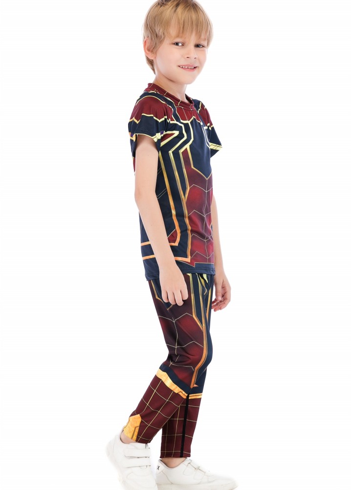 Boys Superhero Classic Serices Tracksuits Kids Role Playing Sports Performance Suit