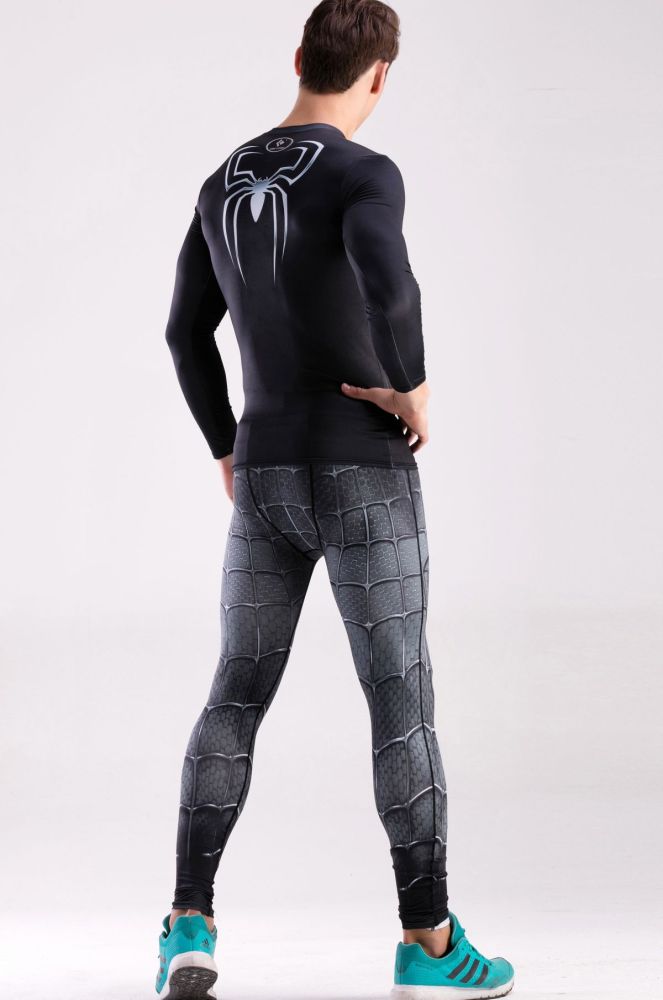 Mens Compression Running Gym Clothes Set Cosplay Set, Pants & Shirt