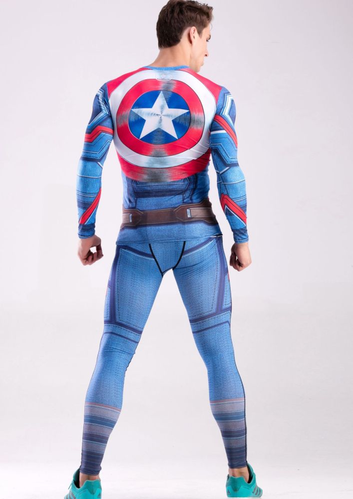 Mens Compression Running Gym Clothes Set Cosplay Set, Pants & Shirt