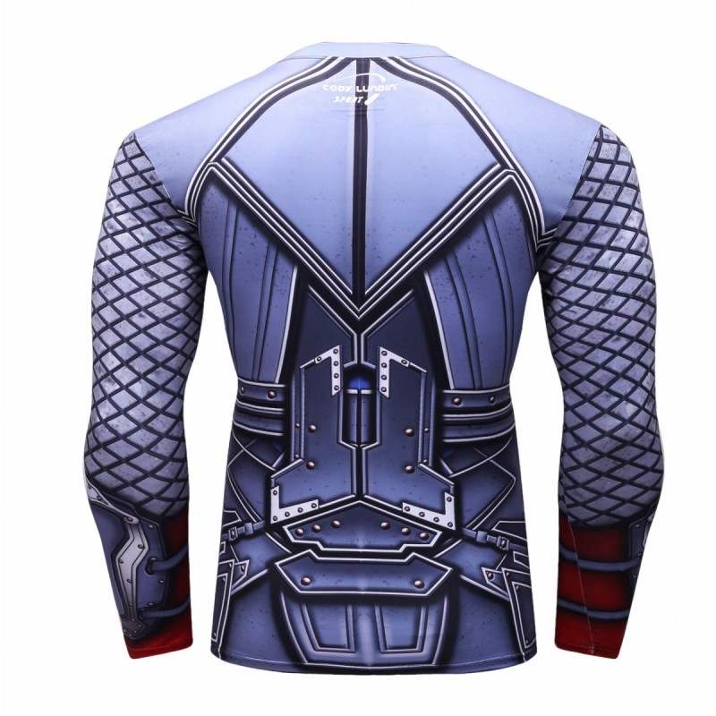 Men's Thunder Superhero Sports Shirt Party/Gift Running Functional Long Sleeve Tee