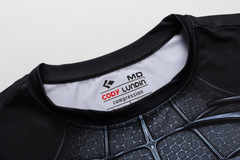 Men Compression Long Sleeve Base Layer Shirts, Spider Tee for Sport