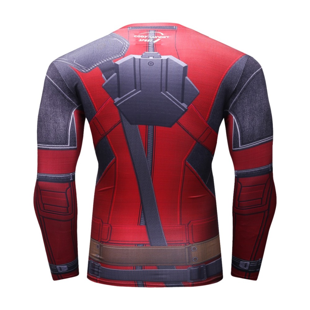 Men's Compression Sports Shirt Cool Lightning/Flash Running Long Sleeve Tee