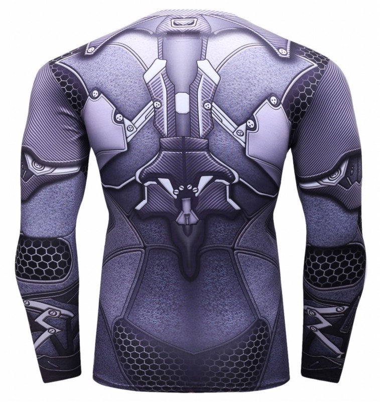 Men's Bat Superhero Shirt Sports Party Running Functional Long Sleeve Tee