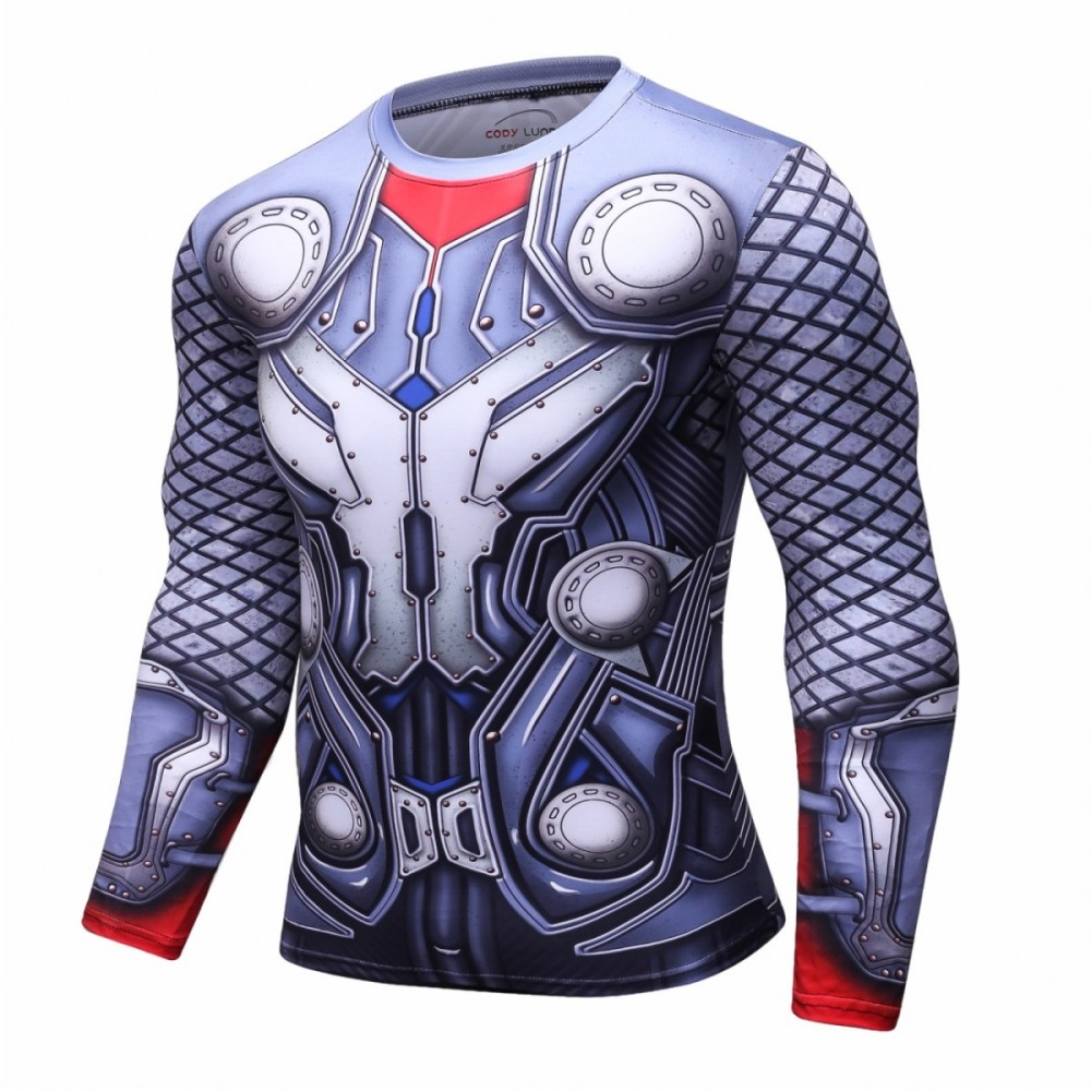 Men's Thunder Superhero Sports Shirt Party/Gift Running Functional Long Sleeve Tee