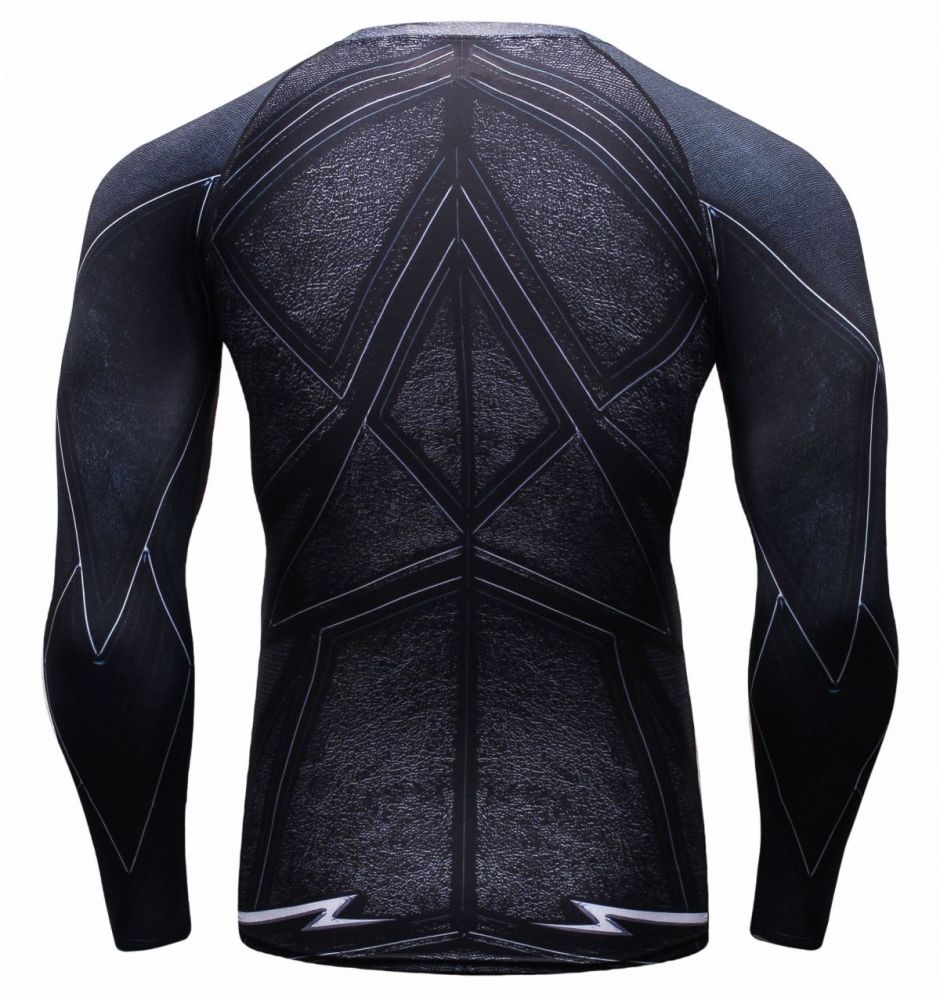 Men's Compression Sports Shirt Cool Lightning/Flash Running Long Sleeve Tee