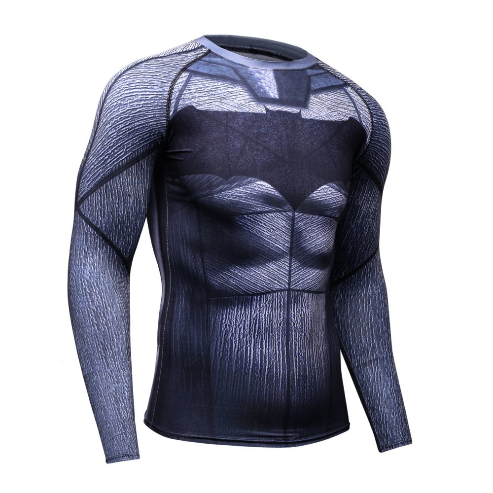 Men's Bat Logo Sports Shirt Cool Party/Gift Running Functional Long Sleeve Tee