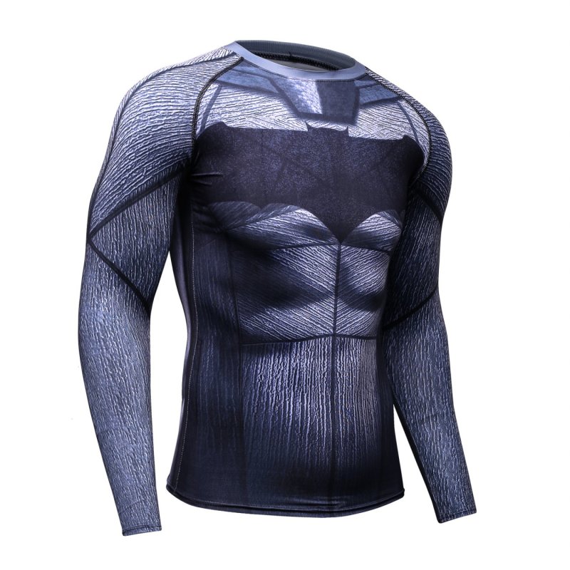 Men's Bat Logo Sports Shirt Cool Party/Gift Running Functional Long Sleeve Tee