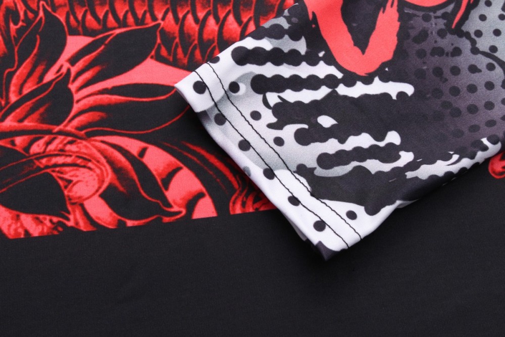 Men's Compression Shirts Fitness Long Sleeve Tees 3D Graphic Digital Print T-Shirt Running Tops