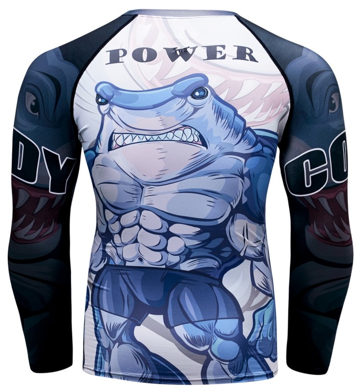 Men's Compression 3D Printing Tight-Fitting Tee Sport Running Quick Drying Long Sleeve T Shirt