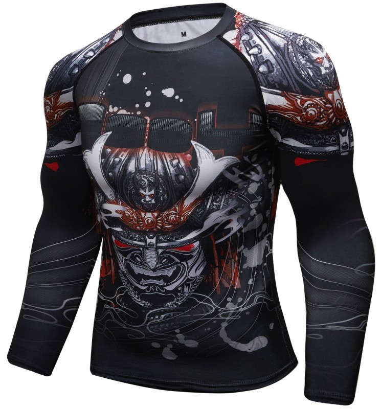 Men's Compression Long Sleeve T-Shirt Cool Dri Shirts Crew-Neck Tees Running Tops Workwear