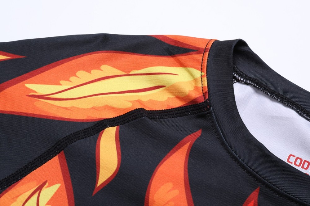 Men's Compression 3D Printing Tight-Fitting Tee Sport Running Quick Drying Long Sleeve T Shirt