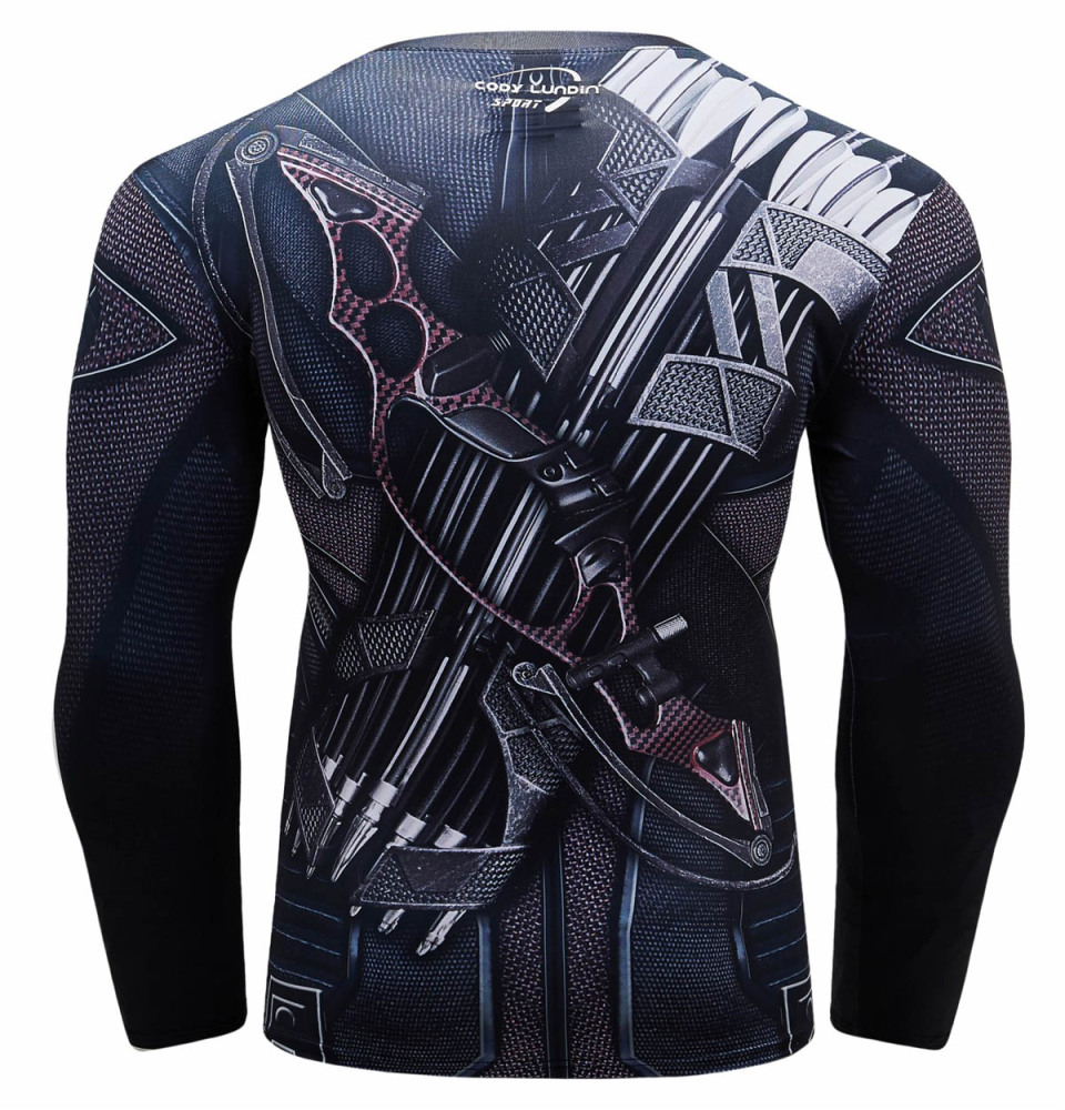Men's Compression Long Sleeve Slim Fit Athletic Shirt Sports Workouts Running Tee Performance T-Shirt Cool Dry Top