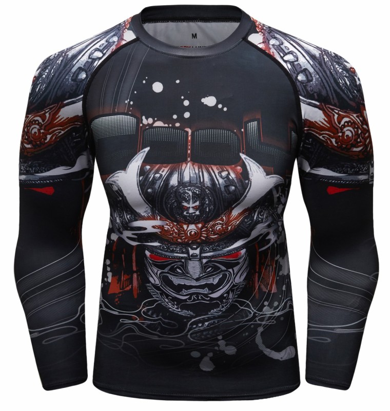 Men's Compression Long Sleeve T-Shirt Cool Dri Shirts Crew-Neck Tees Running Tops Workwear