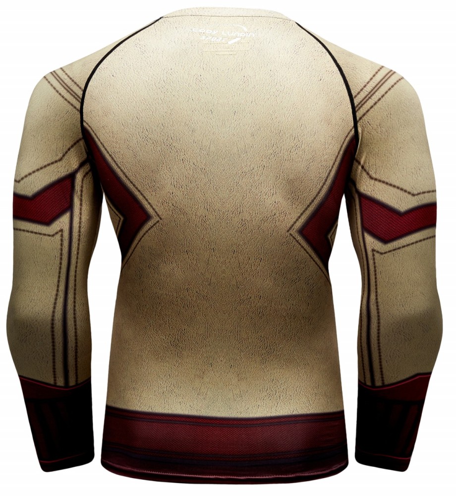 Men's Compression Sports Shirt Cool Lightning/Flash Running Long Sleeve Tee