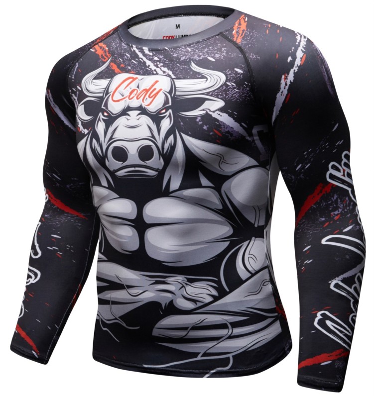 Men's Compression Long Sleeve T-Shirt Cool Dri Shirts Crew-Neck Tees Running Tops Workwear