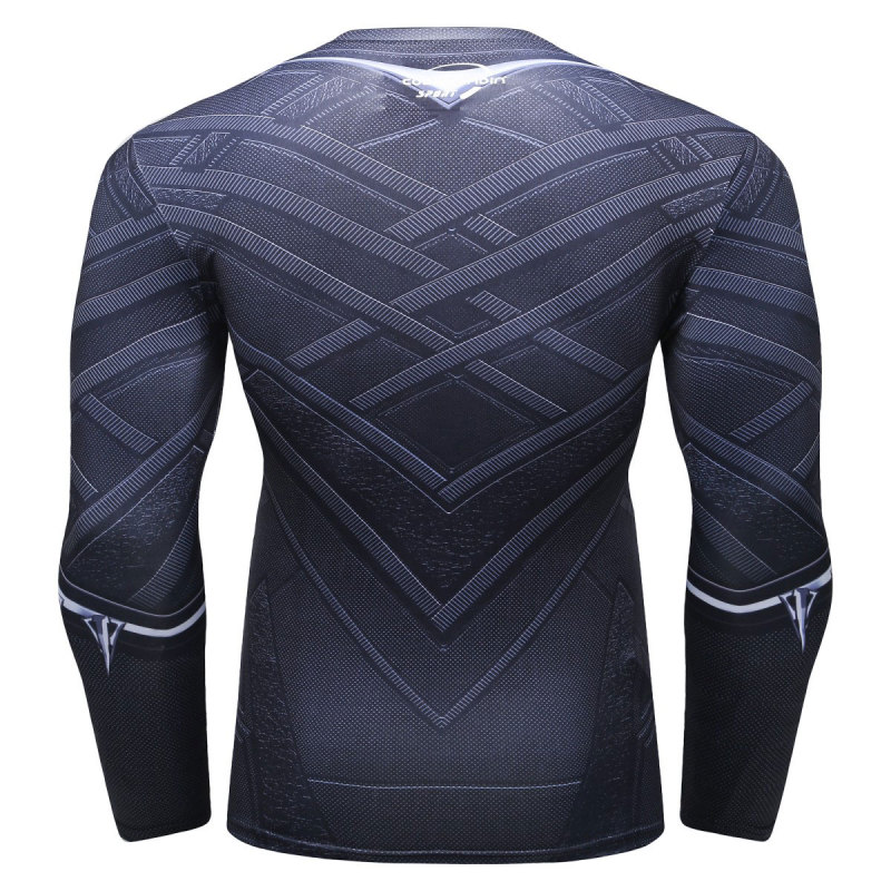 Men's Compression Sports Shirt Panthers Running Long Sleeve Tee
