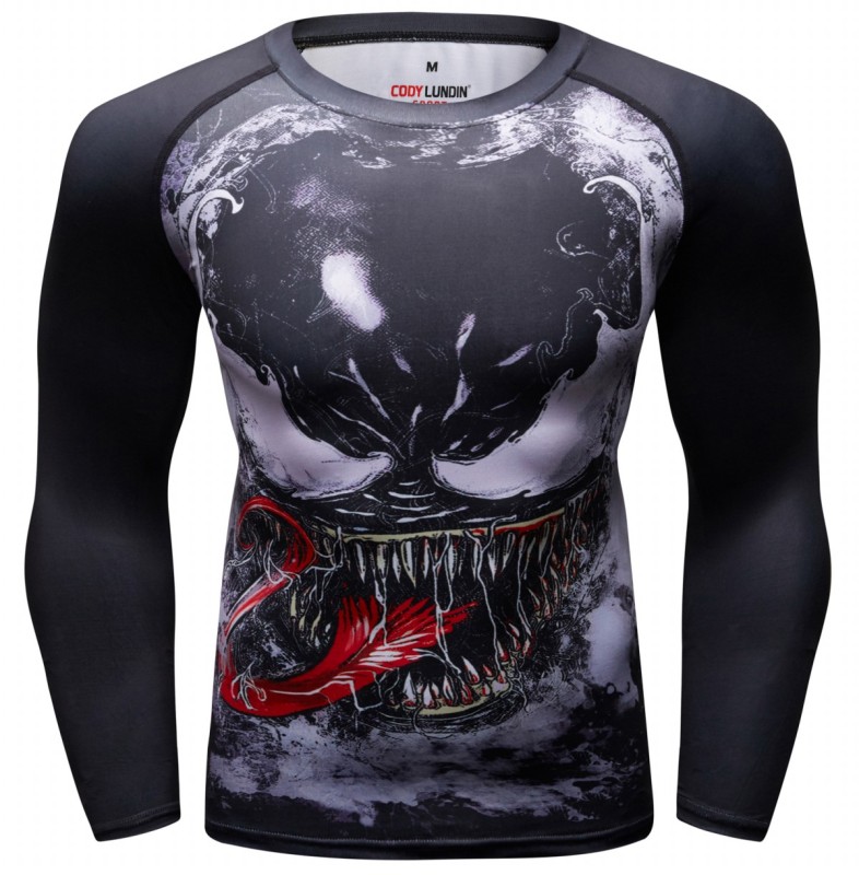 Men's Anime Series Compression Sports Shirt Skin Running Long Sleeve Tee