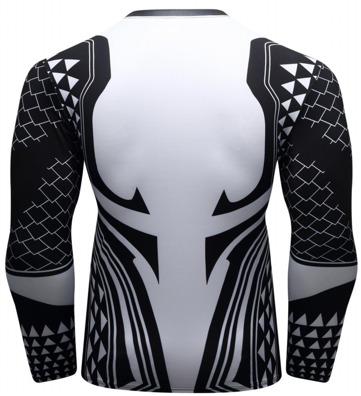 Men's Compression Printing Tight-Fitting Sports Training Long Sleeve Shirt Sportswear Running Top Tee
