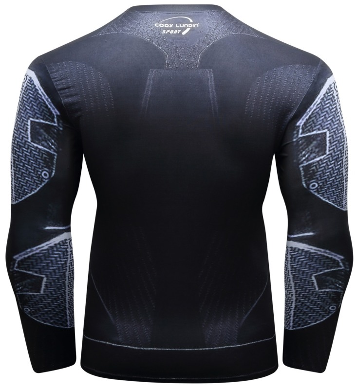 Men's Compression Printing Tight-Fitting Tee Sport Running Quick Drying Long Sleeve T Shirt