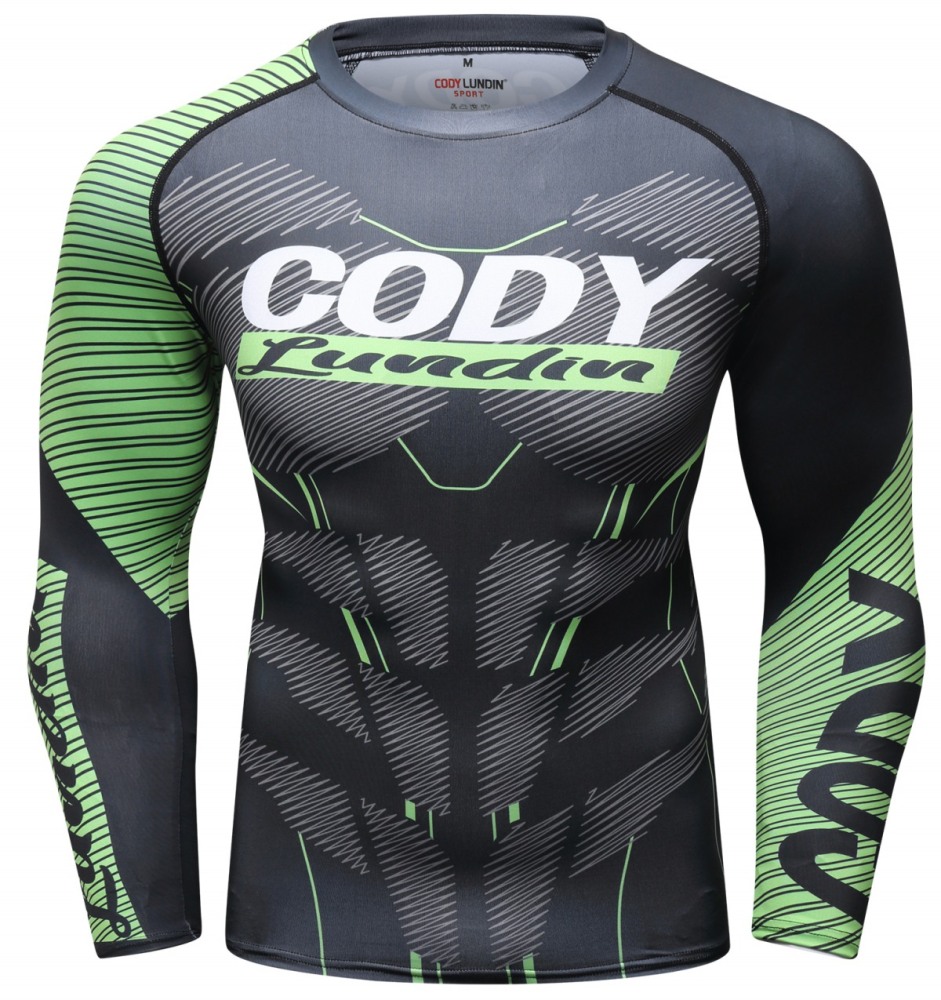 Men's 3D Digital Printing Long Sleeve Shirt Gentleman’s Tight-Fitting Sports Long-Sleeved T-Shirt