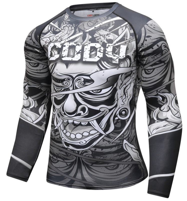 Men's 3D Digital Printing Long Sleeve Shirt Gentleman’s Tight-Fitting Sports Long-Sleeved T-Shirt