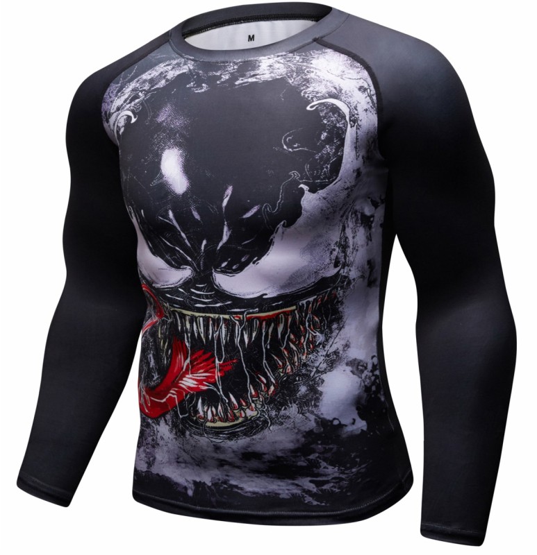 Men's Anime Series Compression Sports Shirt Skin Running Long Sleeve Tee