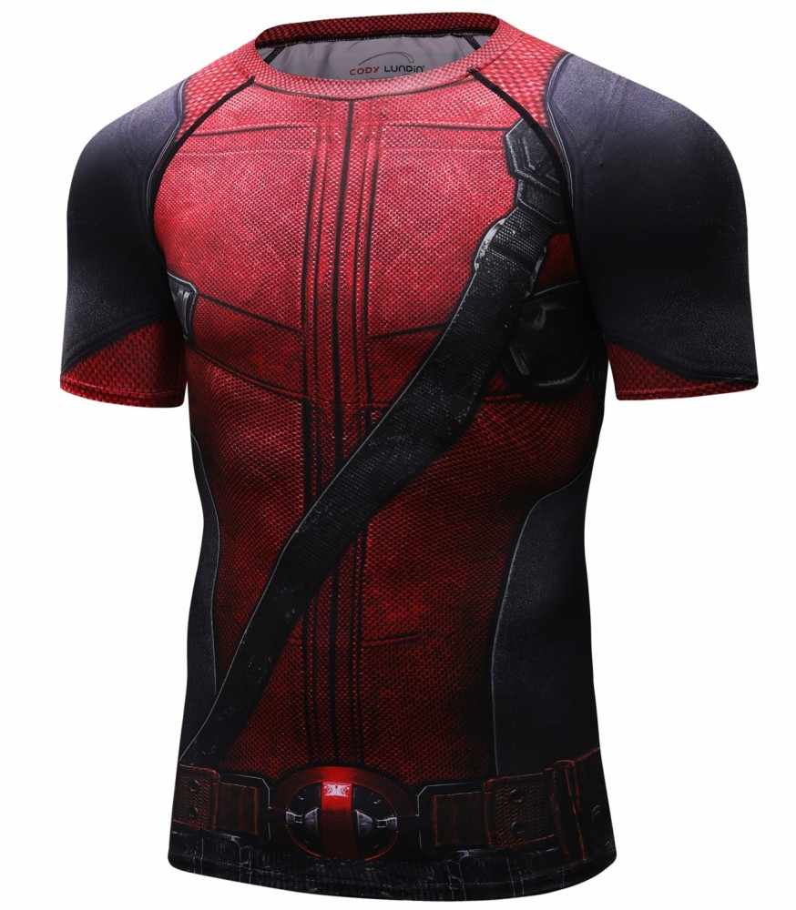 Men's T-Shirt Compression Adult Top Short Sleeve Quick Dry Base Layers Shirt