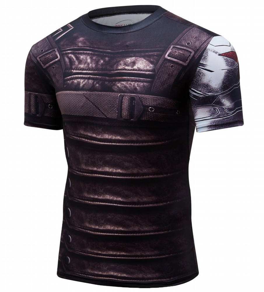 Men's T-Shirt Compression Adult Top Short Sleeve Quick Dry Base Layers Shirt