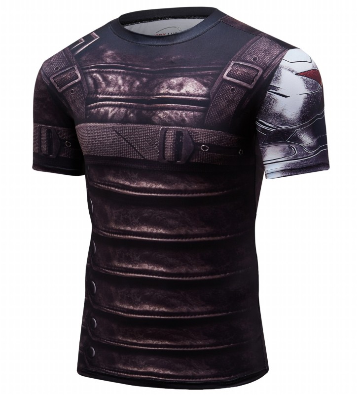 Men's T-Shirt Compression Adult Top Short Sleeve Quick Dry Base Layers Shirt