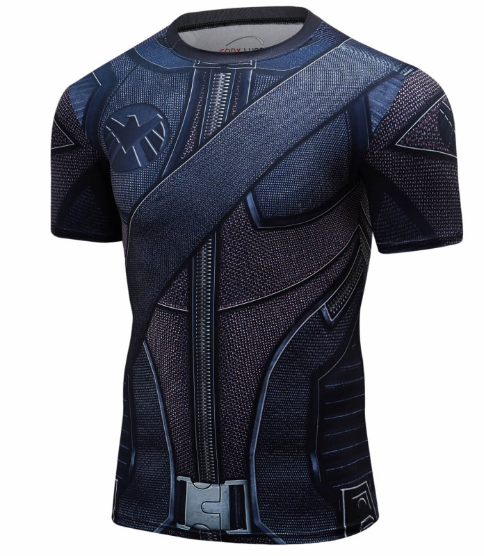 Men's T-Shirt Compression Adult Top Short Sleeve Quick Dry Base Layers Shirt