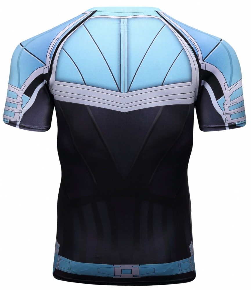 Men's Superhero Compression Short Sleeve Gentlemen 3D Digital Printing Quick Dry Short-Sleeved T-Shirt Top