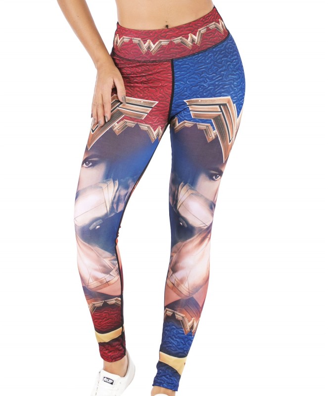 Women's Superhero Digital Printing Leggings Yoga Pants Compressed Tight Trousers