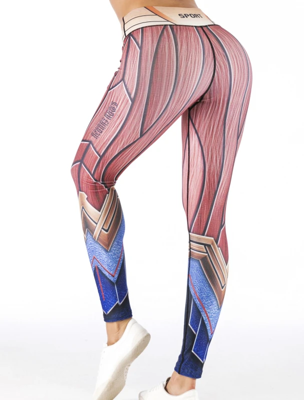 Women's Superhero Digital Printing Leggings Yoga Pants Compressed Tight Trousers