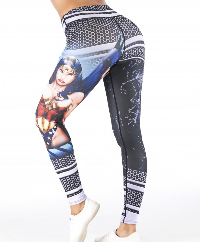 Women's Superhero Digital Printing Leggings Yoga Pants Compressed Tight Trousers