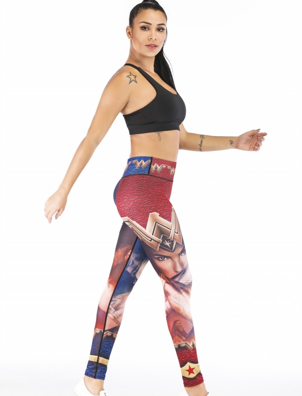 Women's Superhero Digital Printing Leggings Yoga Pants Compressed Tight Trousers