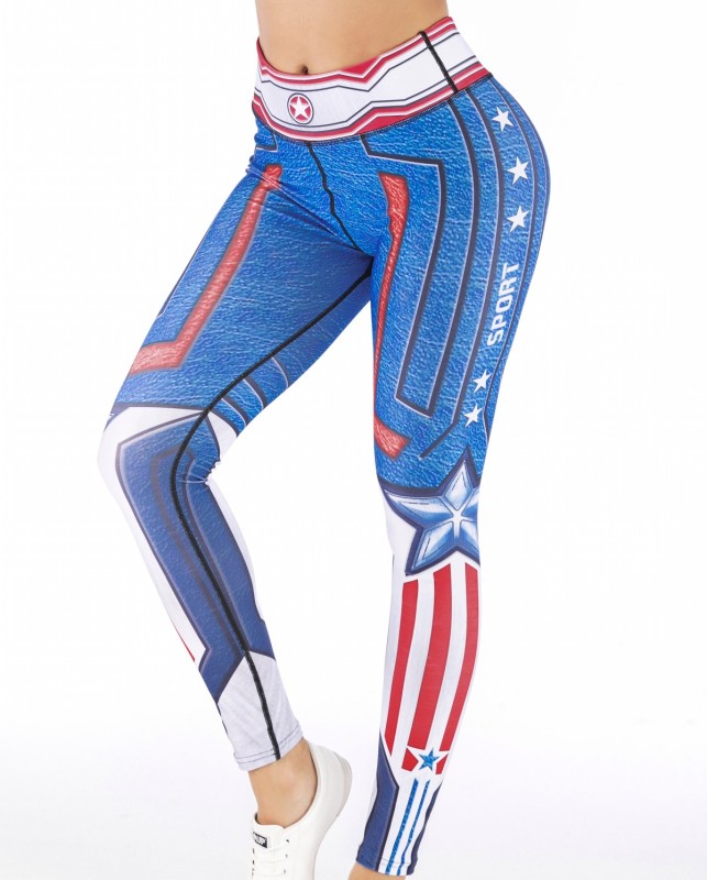 Women's Superhero Digital Printing Leggings Yoga Pants Compressed Tight Trousers